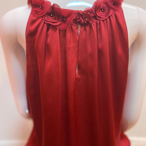 White House Black Market Rosette neck Shell blouse - Picture 5 of 5